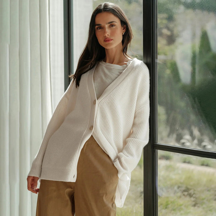 Drune | Warme Knopf-Strickjacke für Damen