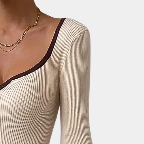 Drune | Stylisher V-Ausschnitt Oberteil für Frauen