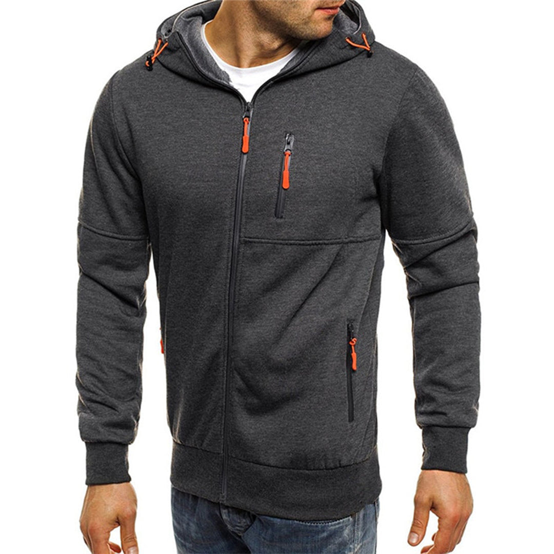 Drune | Herren Kapuzenpullover mit Kapuze und Reißverschluss