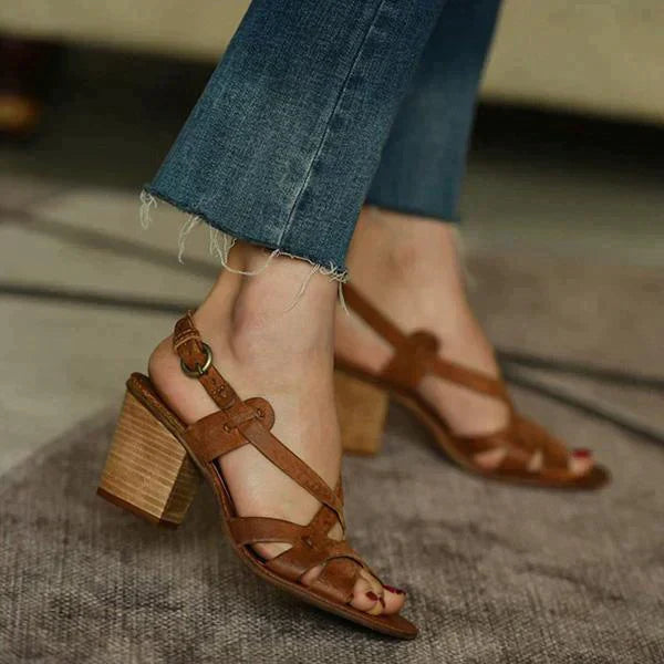 Drune | Elegante Sandalen Mit Niedrigem Blockabsatz