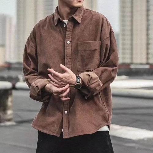 Drune | Corduroy Langarmhemd