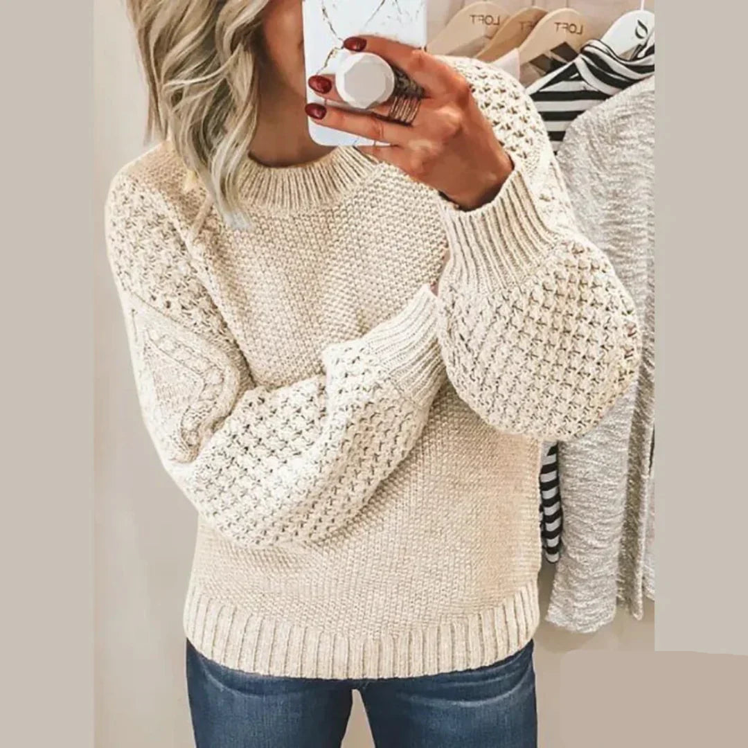 Drune | Klassischer Rundhals Langarm Strickpullover