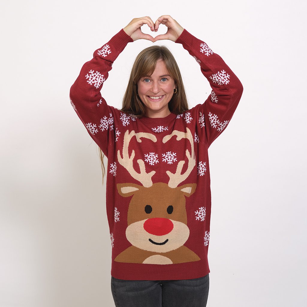 Drune | Süßer Rentier Weihnachts-Pullover - Herren
