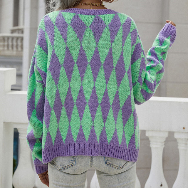 Drune | Muster Strickcardigan Acryl Bequem und Farblich
