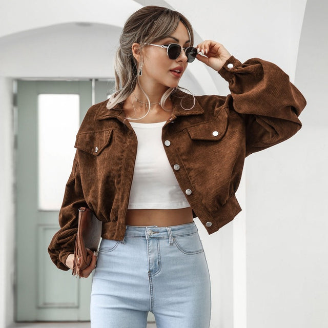 Drune | Kurze, Lässige Jacke für Frauen