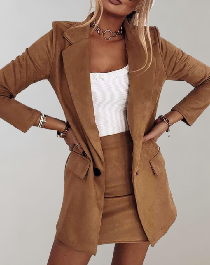 Drune | 2 Teiliges Satz Aus Blazer Und Minirock Für Damen
