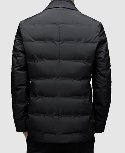 Drune | Herren Winter Puffer-Jacke - Blazer-Stil mit gesteppten Einsätzen