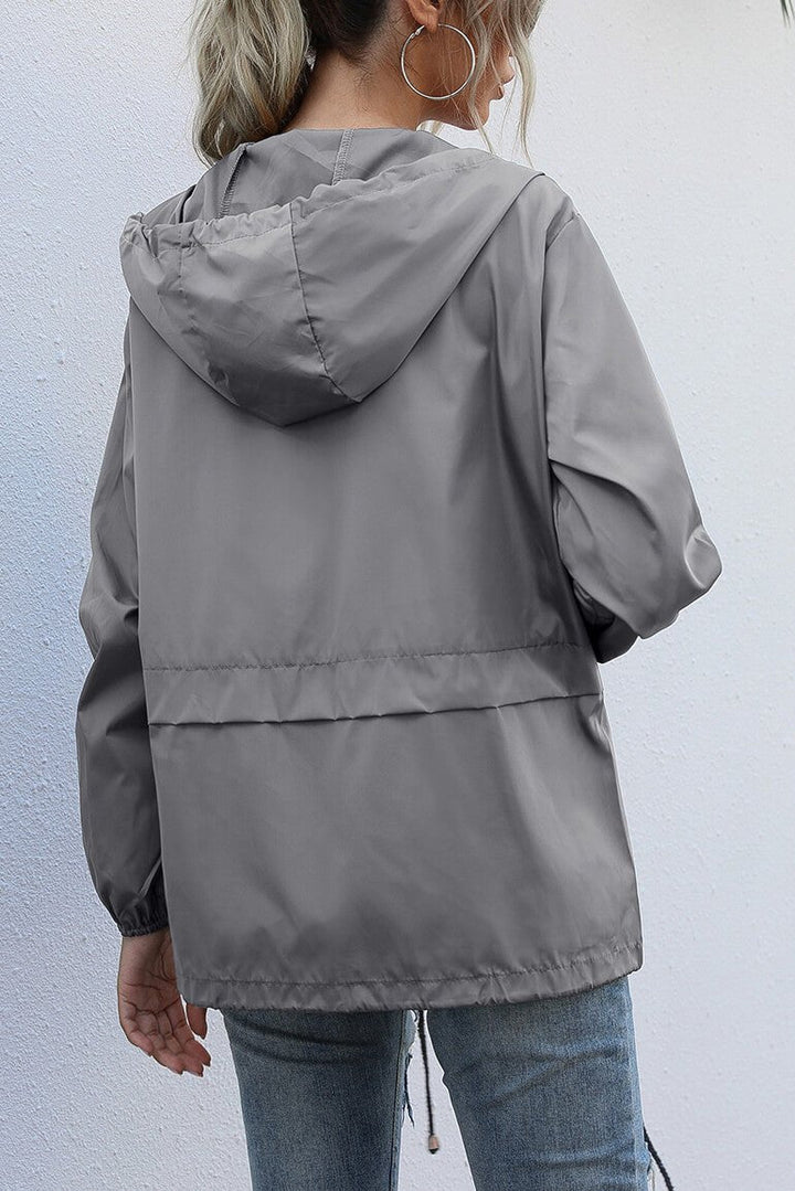 Drune | Windbreaker-Jacke - Verstellbarer Kordelzugbund - Wasserabweisend - Lässige Outdoor-Schicht