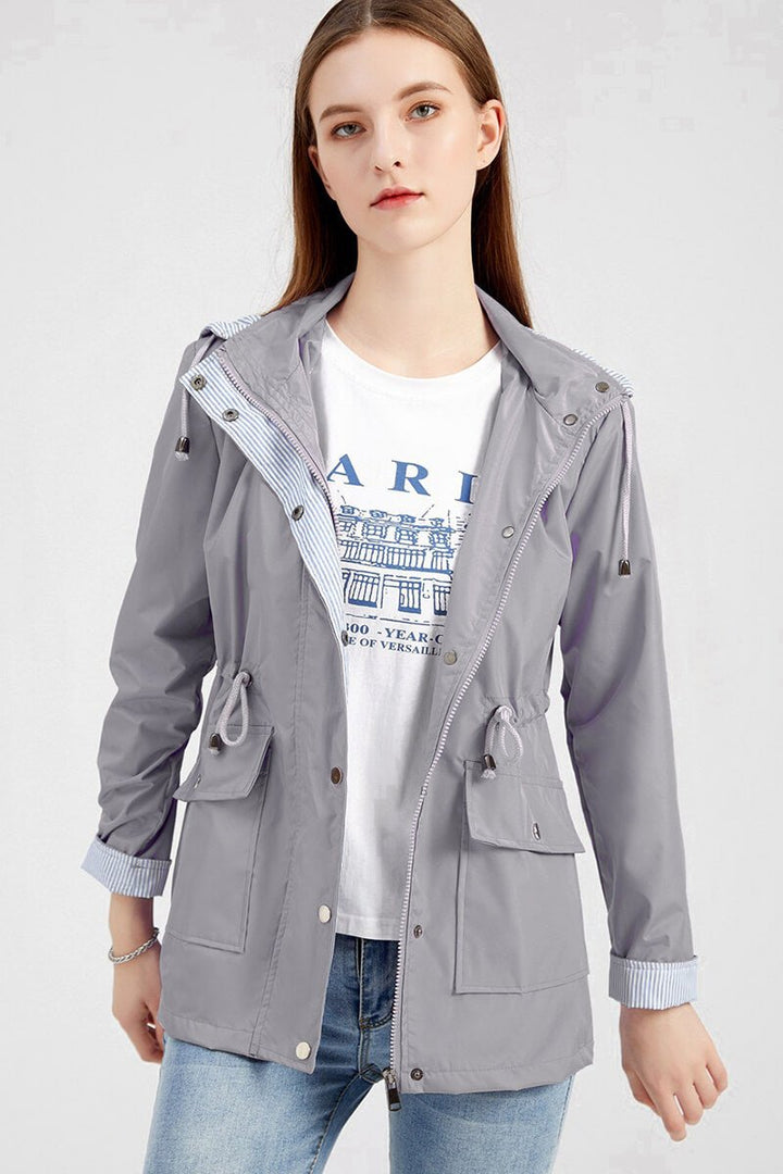 Drune | Kapuzen-Regenjacke - Leichtes Design - Alltäglicher Regenschutz