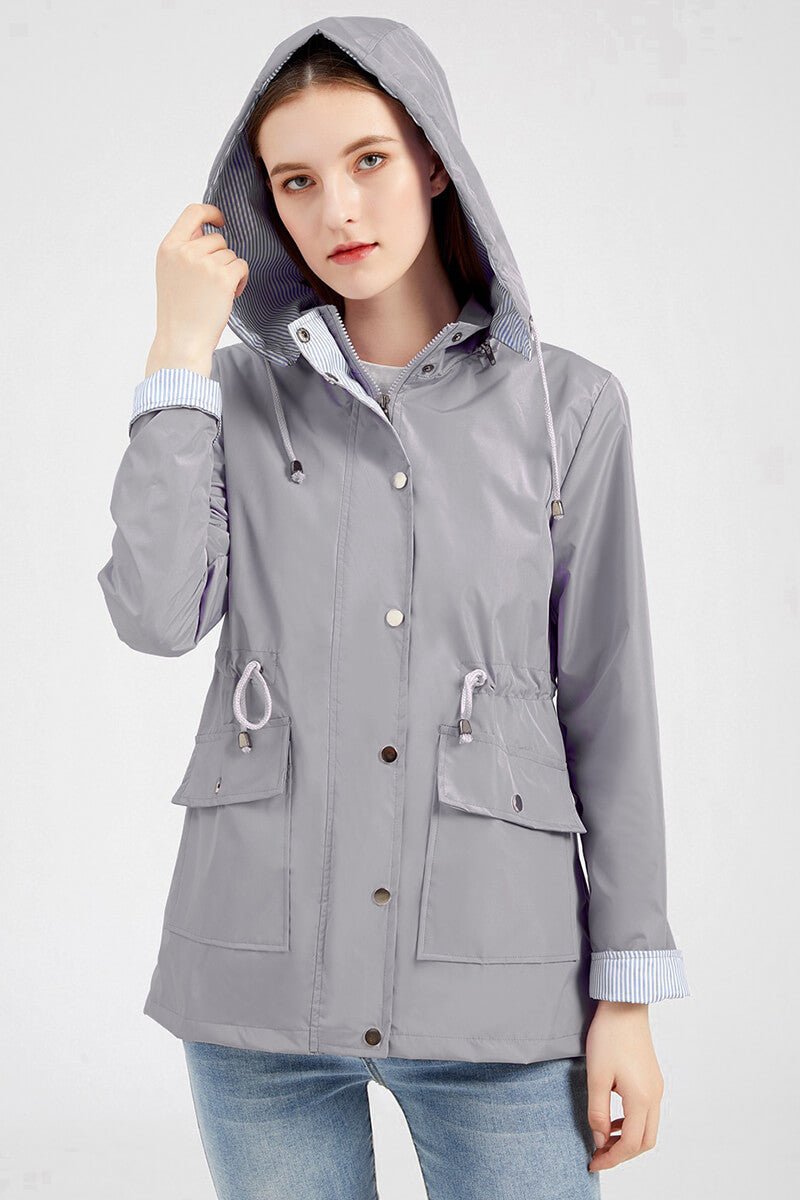 Drune | Kapuzen-Regenjacke - Leichtes Design - Alltäglicher Regenschutz