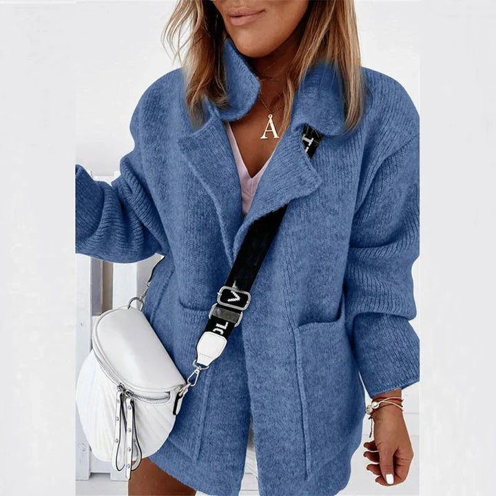 Drune | Offene Vorderseite Kragen Strickjacke Damenjacke