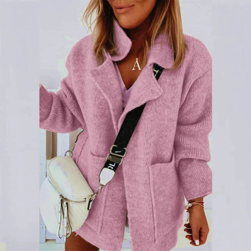 Drune | Offene Vorderseite Kragen Strickjacke Damenjacke