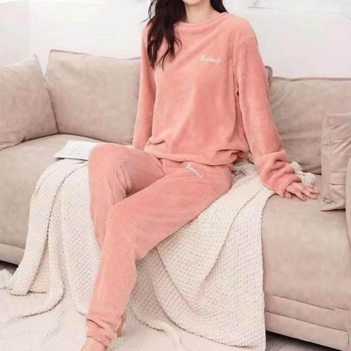 Drune | Pyjama Set Warme Plüsch-Schlafkleidung für Damen