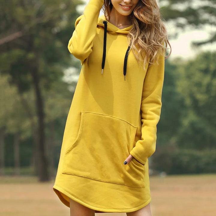 Drune | Langes Warmes Hoodie Kleid