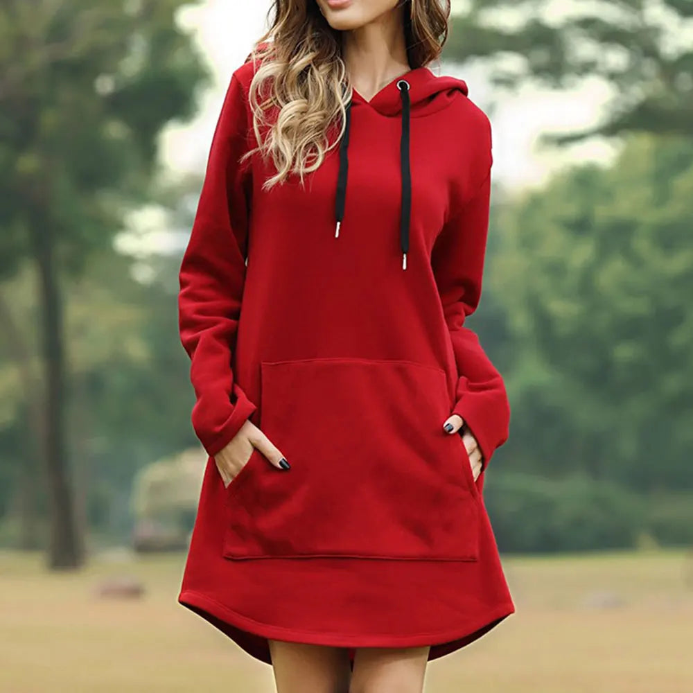 Drune | Langes Warmes Hoodie Kleid