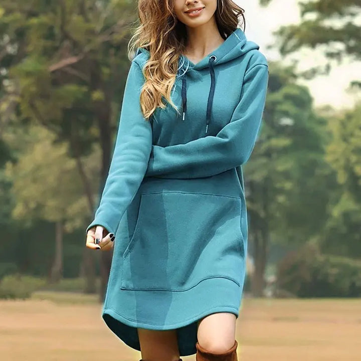 Drune | Langes Warmes Hoodie Kleid