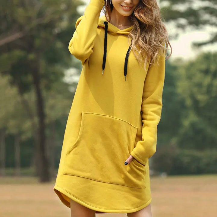 Drune | Langes Warmes Hoodie Kleid