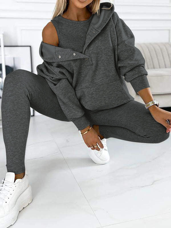 Drune | Set Oversize Hoodie Leggings Loungewear Set Damenbekleidung