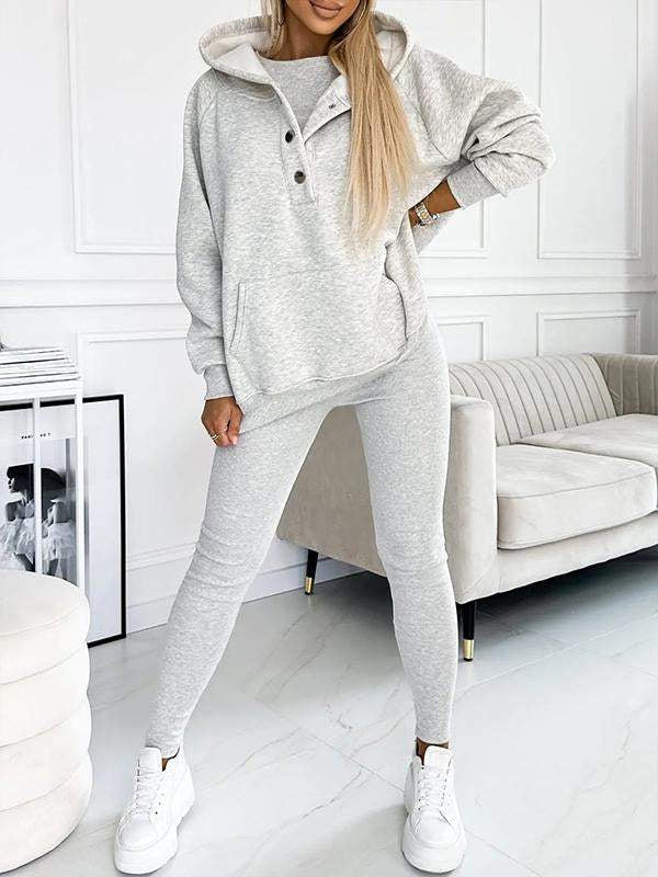 Drune | Set Oversize Hoodie Leggings Loungewear Set Damenbekleidung