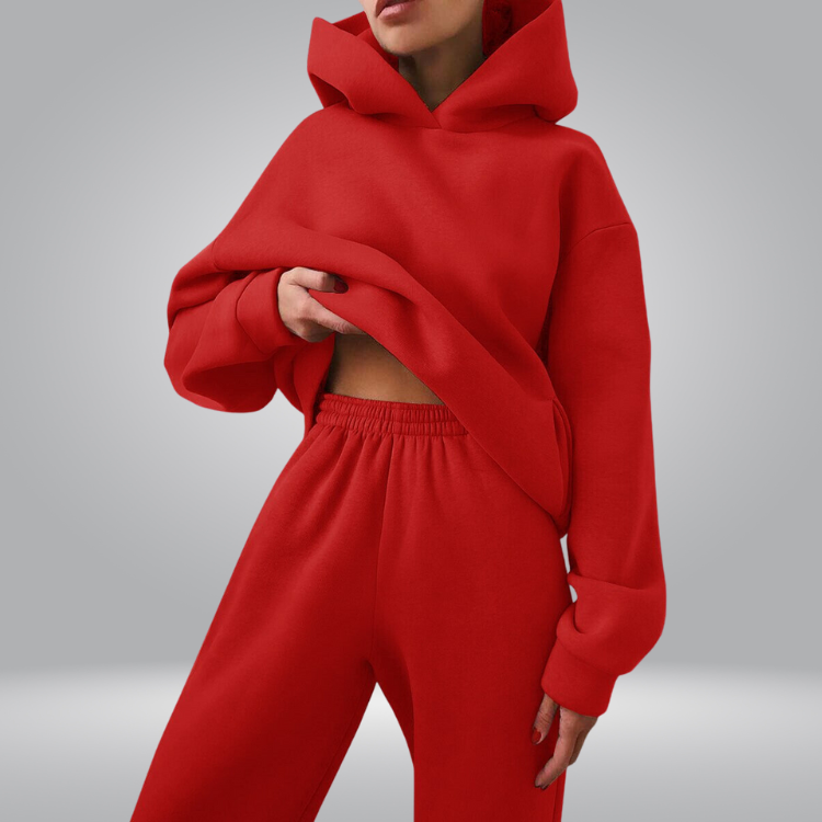 Drune | Trainingsanzug Lässiges 2-teiliges Hoodie & Sweatpants Set für Damen