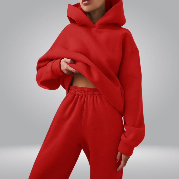 Drune | Trainingsanzug Lässiges 2-teiliges Hoodie & Sweatpants Set für Damen