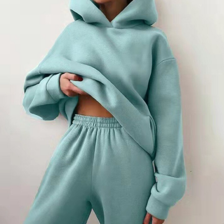 Drune | Trainingsanzug Lässiges 2-teiliges Hoodie & Sweatpants Set für Damen
