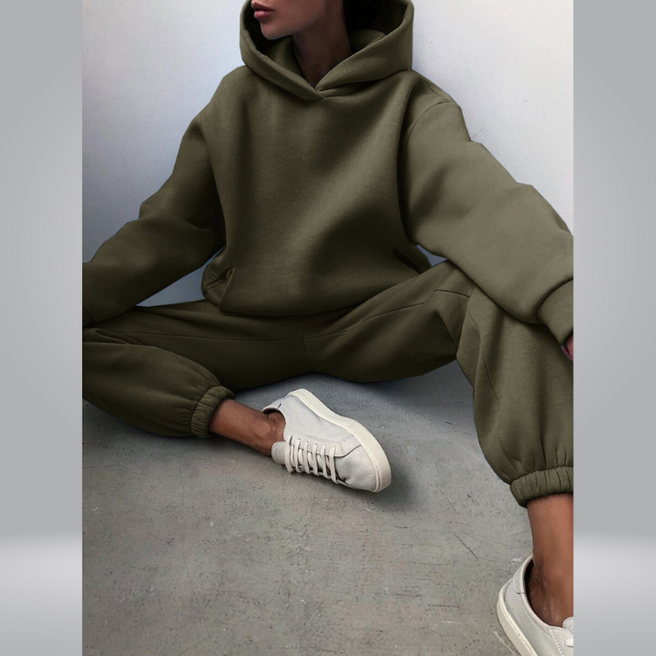 Drune | Trainingsanzug Lässiges 2-teiliges Hoodie & Sweatpants Set für Damen