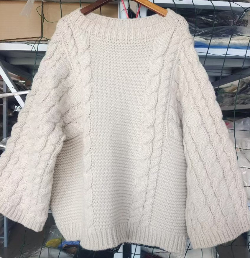 Drune | Grobes Zopfmusterpullover