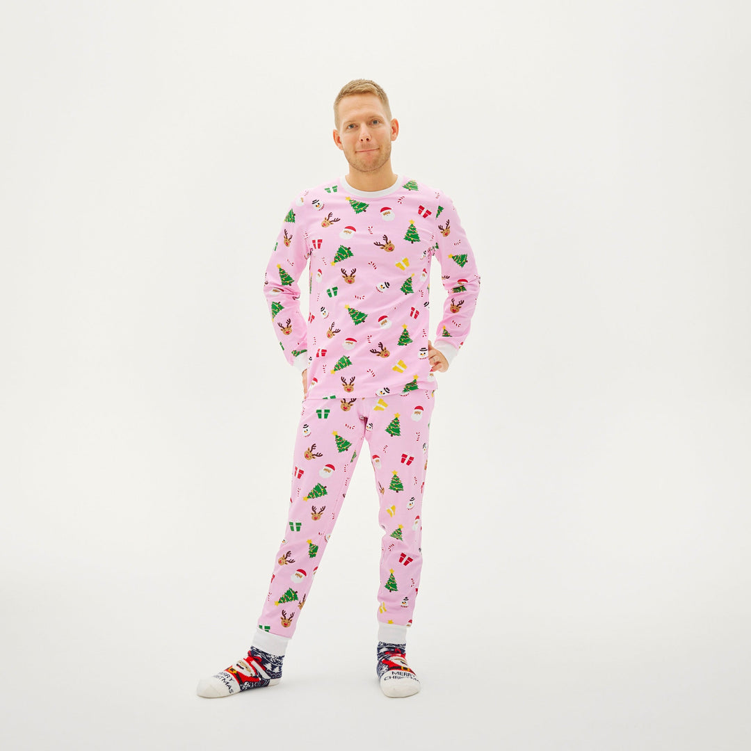 Drune | Die pinkfarbene Weihnachts-Pyjama - Herren