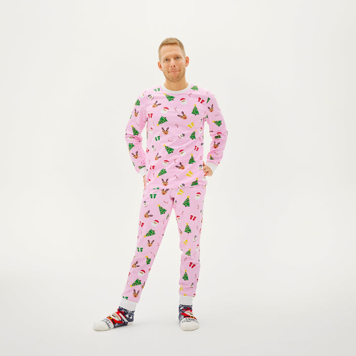Drune | Die pinkfarbene Weihnachts-Pyjama - Herren