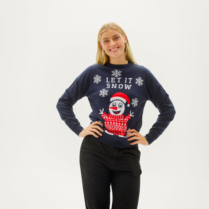 Drune | Let It Snow Weihnachts-Pullover - Damen