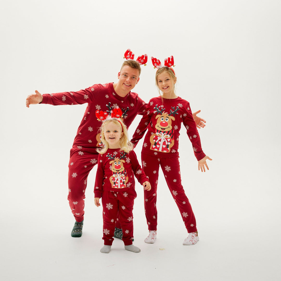 Drune | Rudolfs Süßes Weihnachts-Pyjama Rot - Damen
