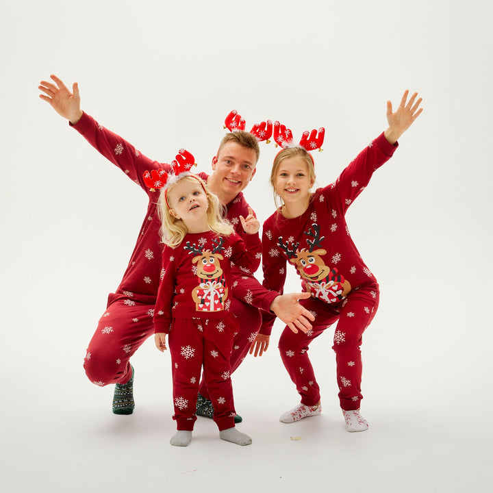 Drune | Rudolfs Süßes Weihnachts-Pyjama Rot - Damen
