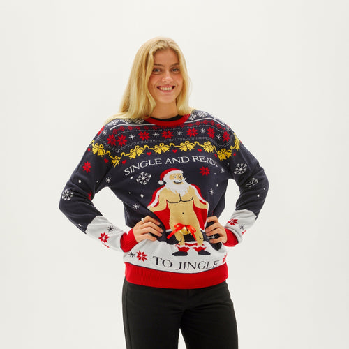 Drune | Der Single und Bereit zu Jingle Weihnachts-Pullover - Damen
