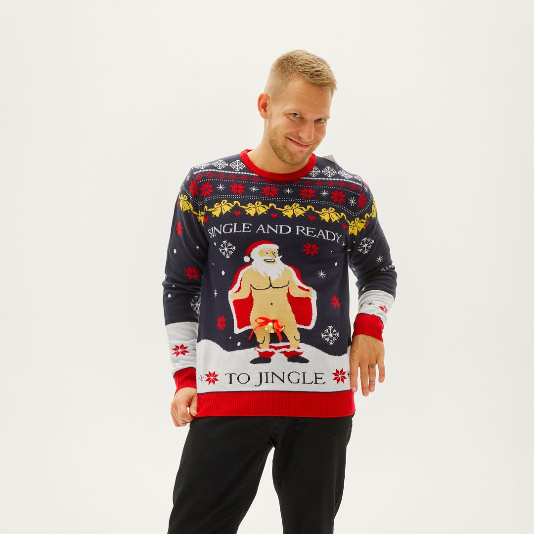 Drune | Der Single und Bereit zu Jingle Weihnachts-Pullover - Herren