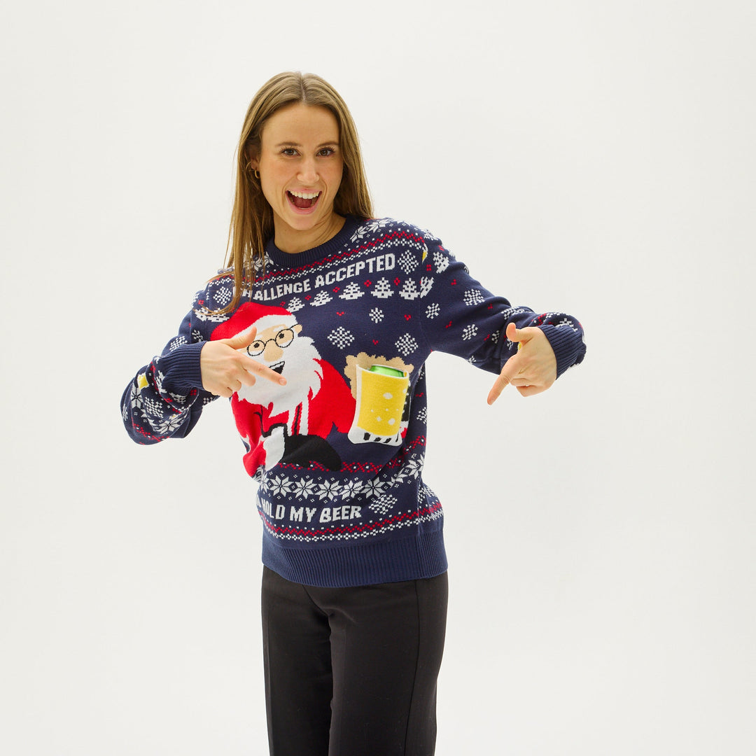Drune | Ho Ho Hold My Beer Sweatshirt - Damen
