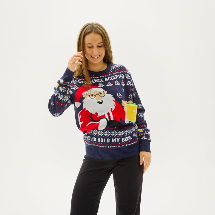 Drune | Ho Ho Hold My Beer Sweatshirt - Damen
