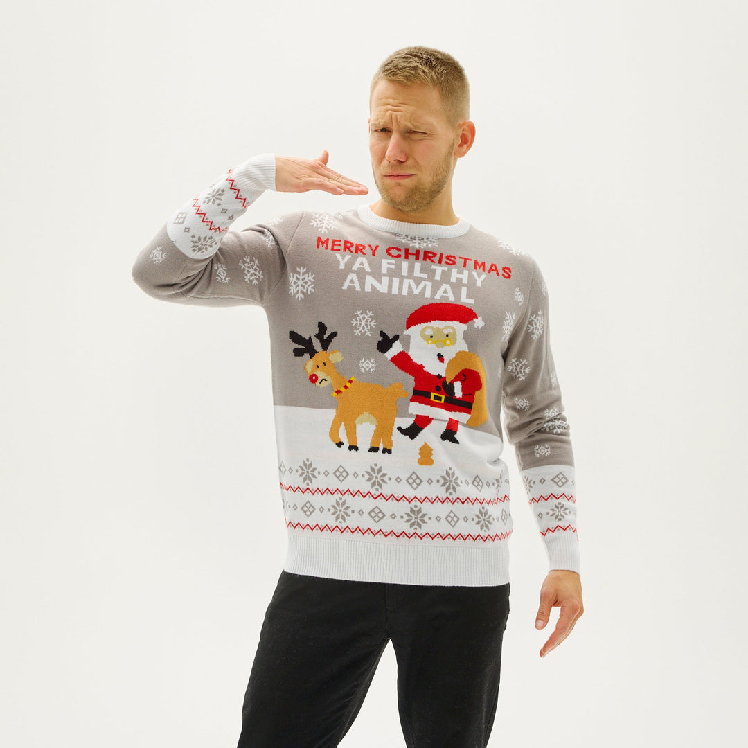 Drune | Ya Filthy Animal Weihnachts-Pullover - Herren