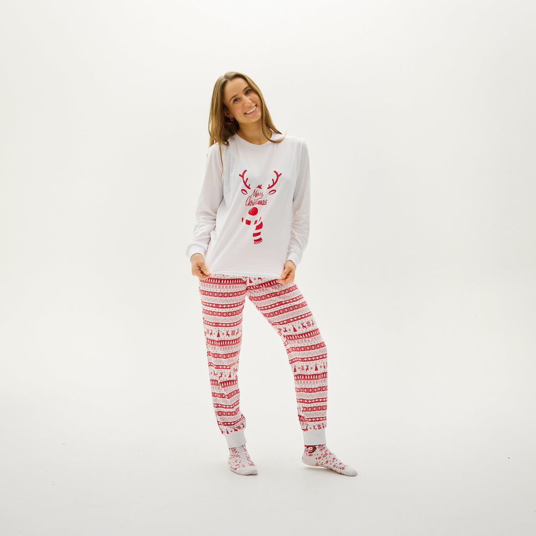 Drune | Süßes Weihnachts-Pyjama Rot - Damen