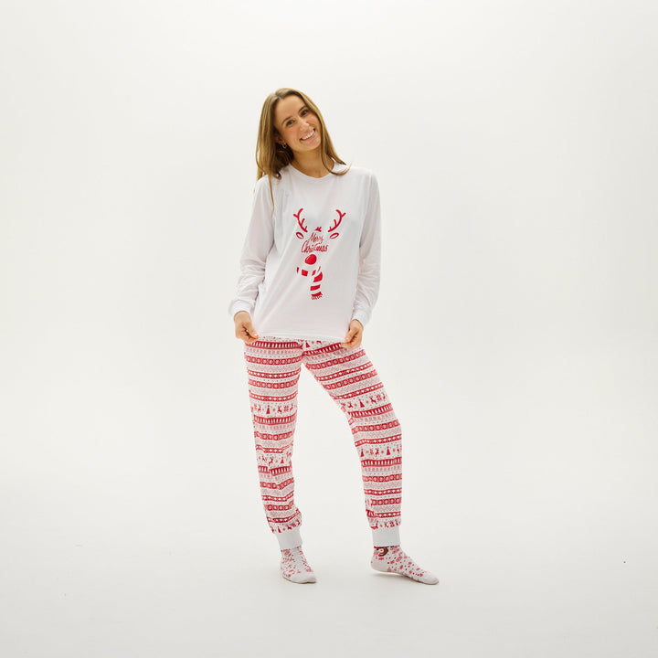 Drune | Süßes Weihnachts-Pyjama Rot - Damen