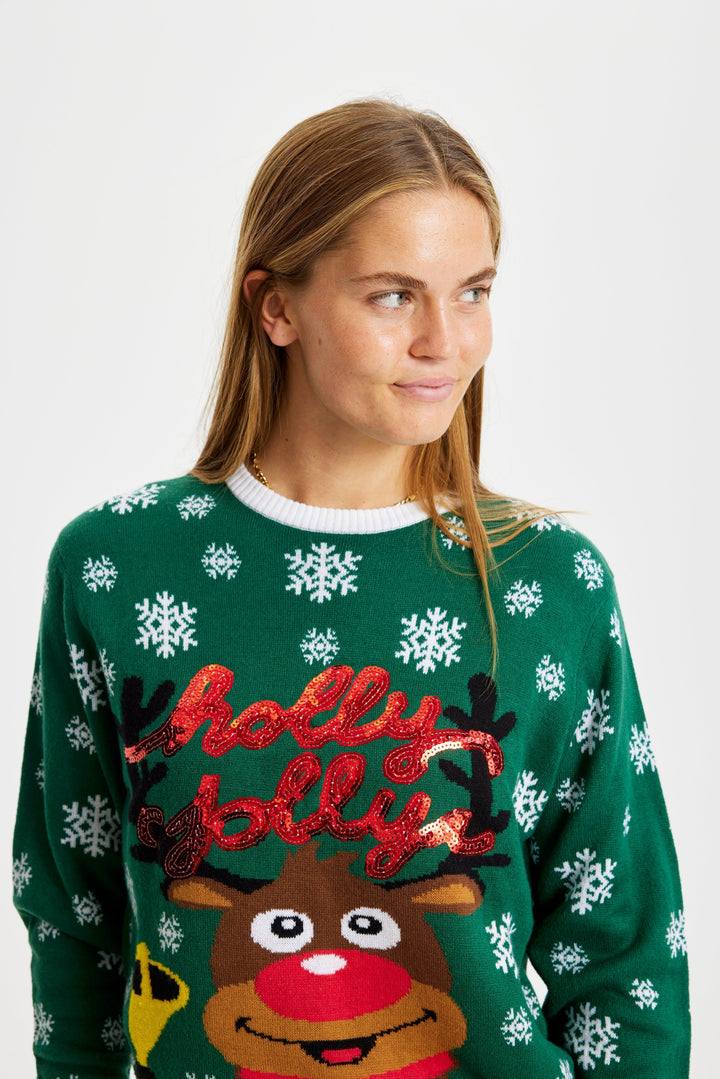 Drune | Holly Jolly Christmas Weihnachts-Pullover - Damen