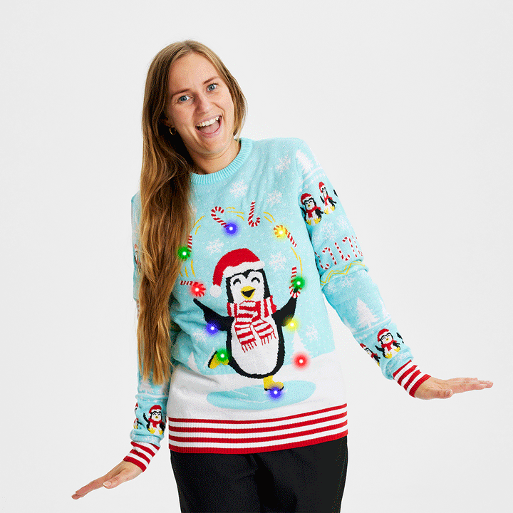 Drune | Pingos Weihnachtspullover LED - Damen