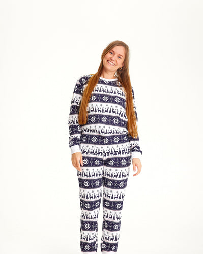 Drune | Rentier Weihnachten-Pyjama Navy - Damen