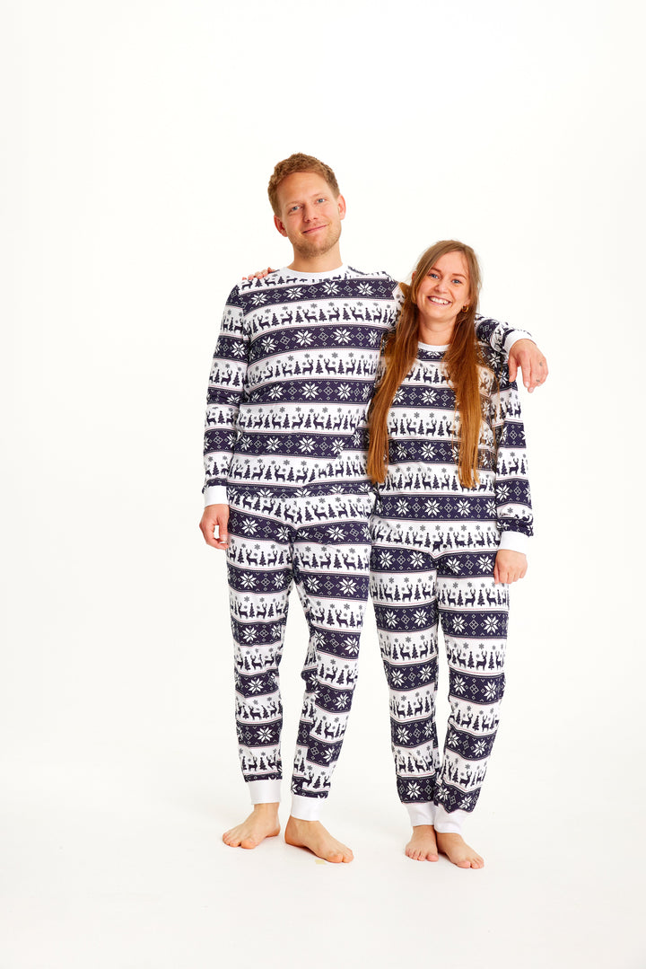 Drune | Rentier Weihnachts-Pyjama Navy - Herren