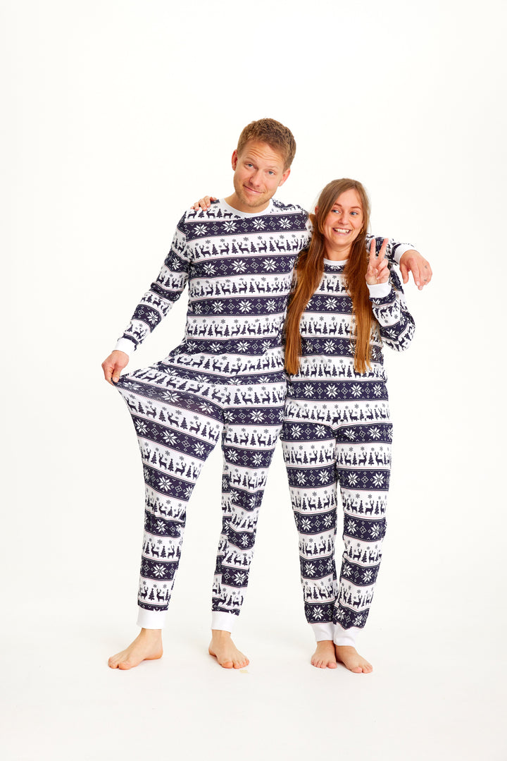 Drune | Rentier Weihnachten-Pyjama Navy - Damen