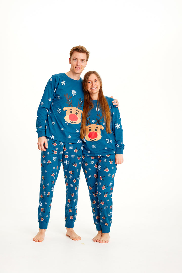 Drune | Rudolfs Weihnachts-Pyjama Blau - Damen