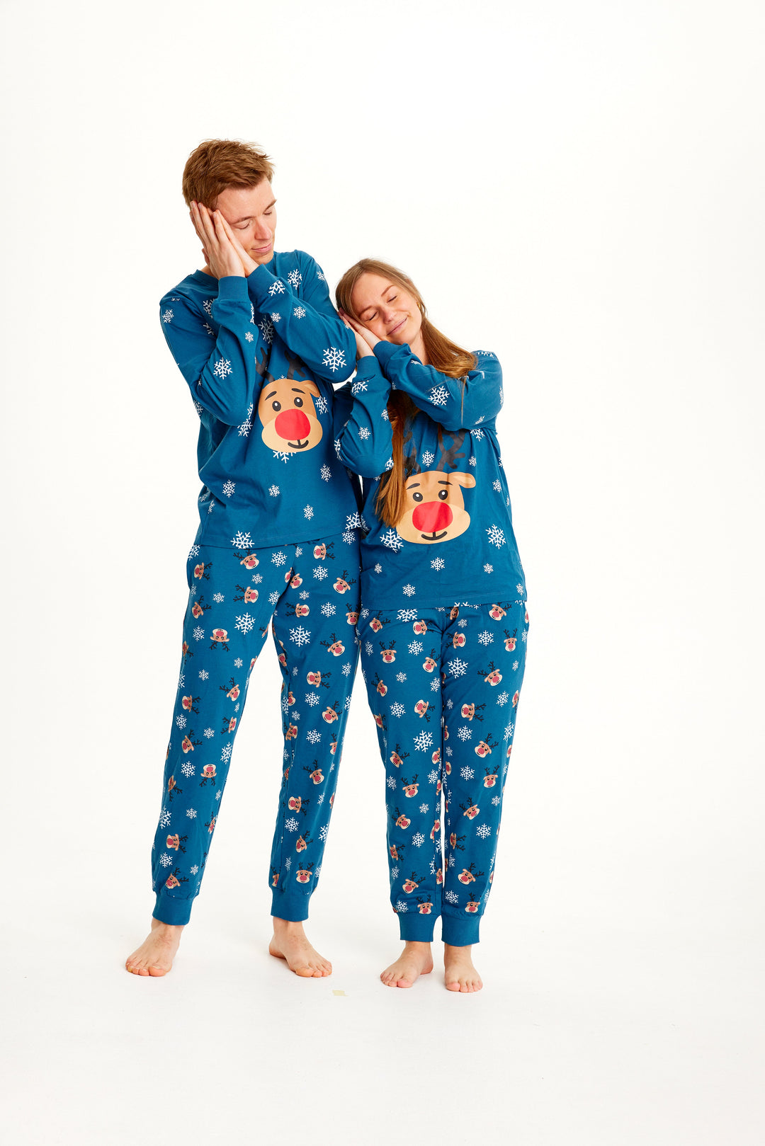 Drune | Rudolfs Weihnachts-Pyjama Blau - Damen