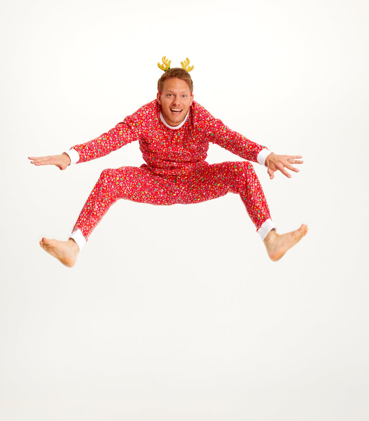 Drune | Verrückte Weihnachts-Pyjama Rot - Herren