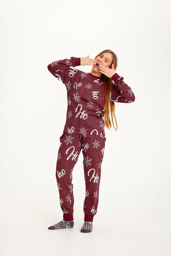 Drune | HO HO HO Weihnachts-Pyjama - Damen