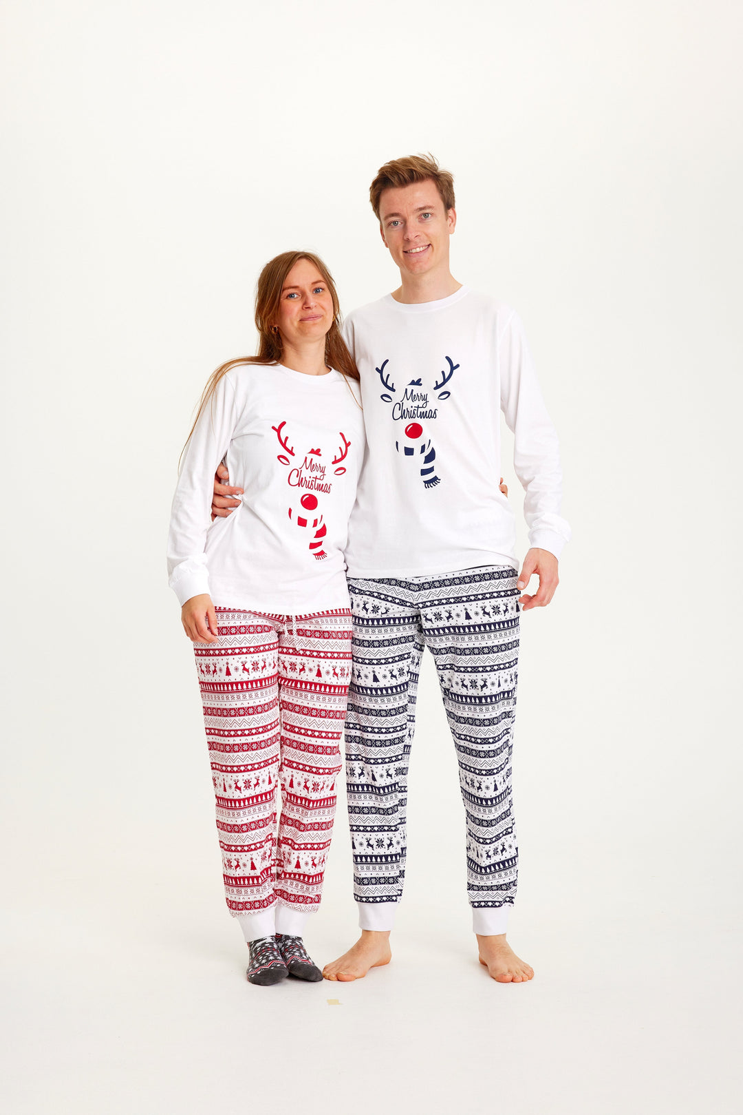 Drune | Süßer Weihnachts-Pyjama Blau - Herren